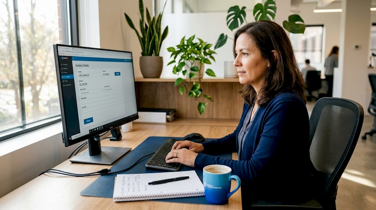 Accounts payable specialist using automation tools