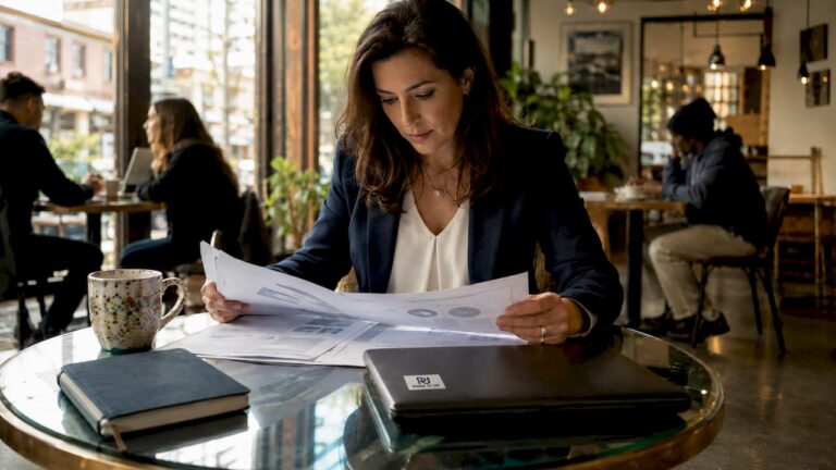 Business leader reviewing AI integration plans