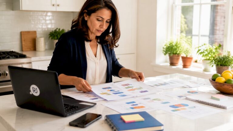 SMB owner reviewing AI automation workflows